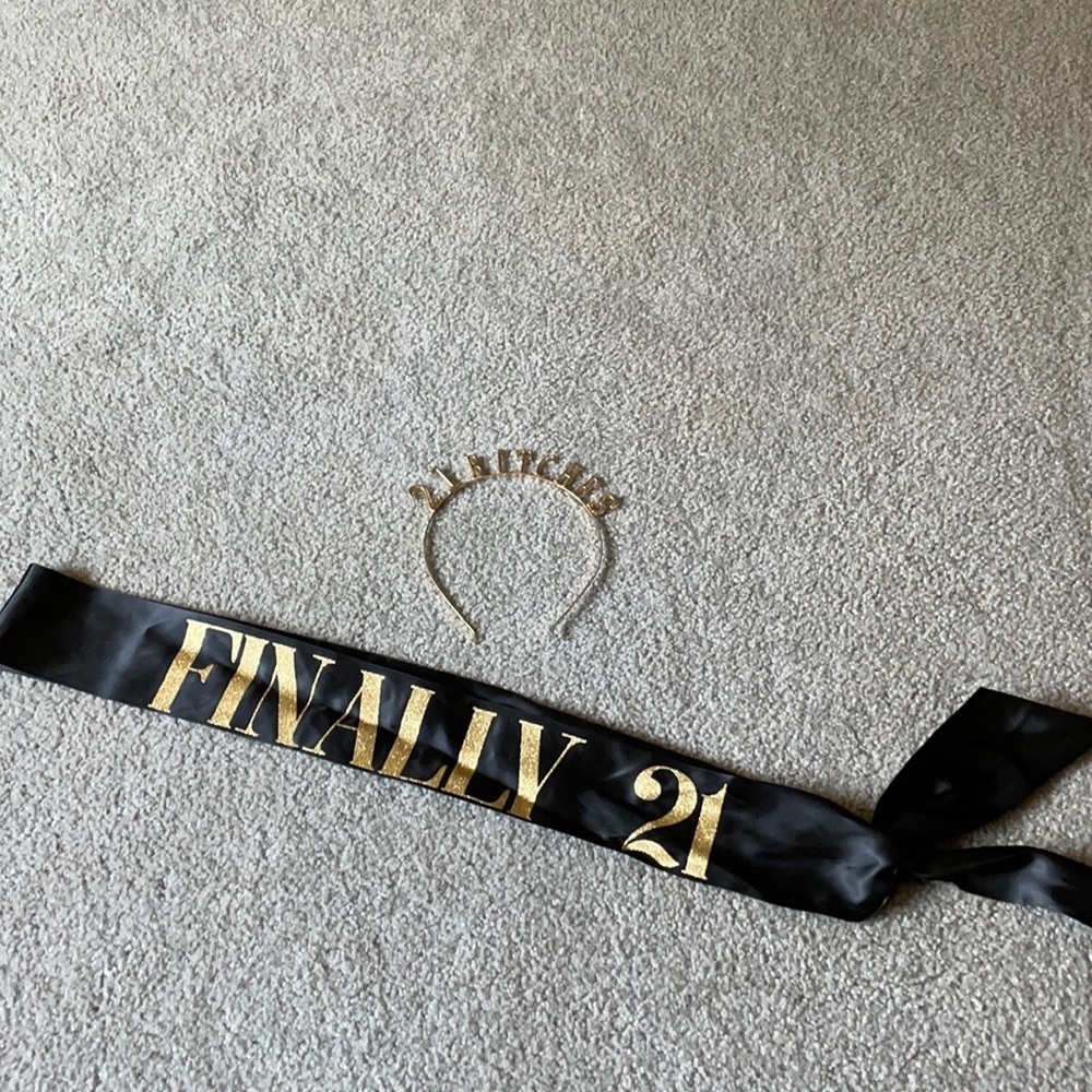 21st birthday sash and crown